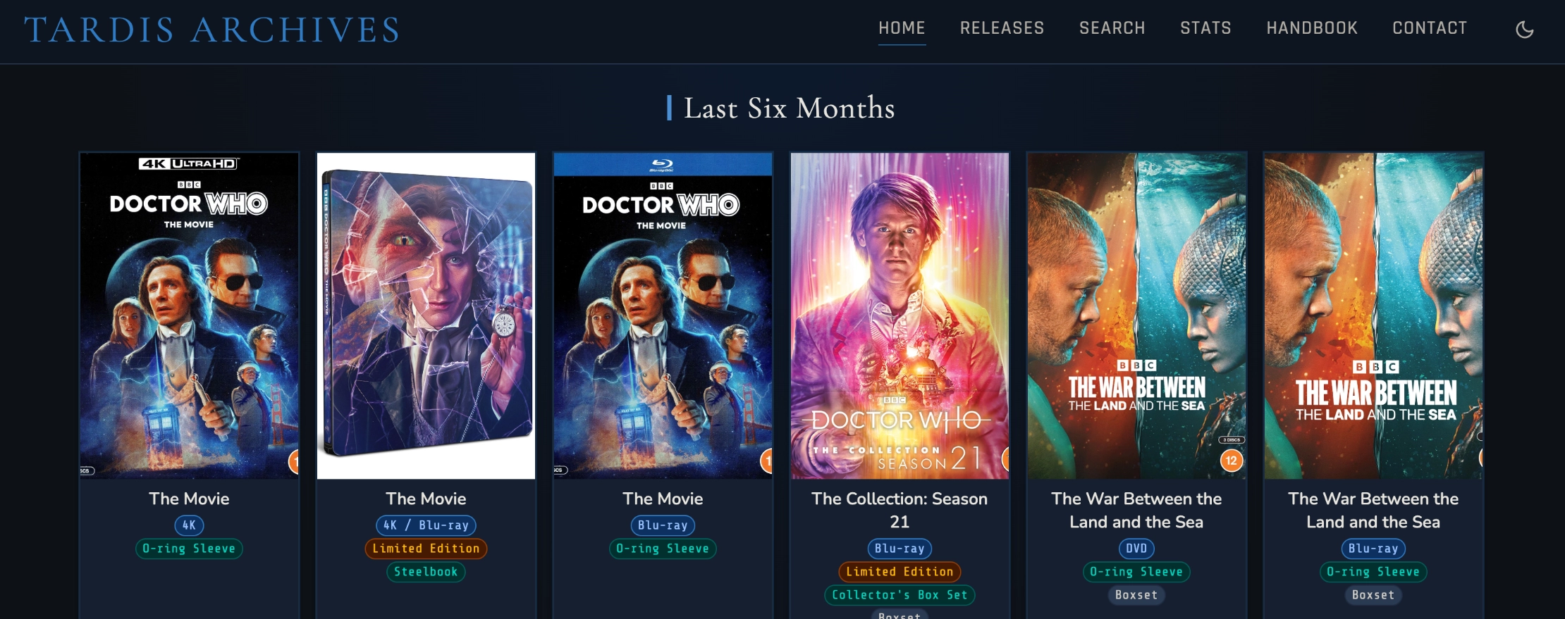 TARDIS Archives web app
